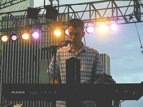 Mark playing keyboard